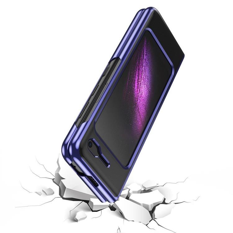 OEM Electroplating Frame Skal Galaxy Fold - Blå