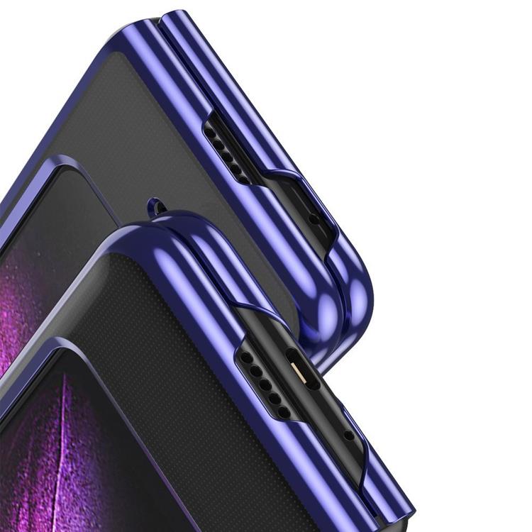 OEM Electroplating Frame Skal Galaxy Fold - Blå