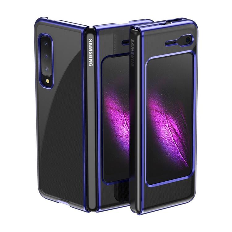 OEM Electroplating Frame Skal Galaxy Fold - Blå