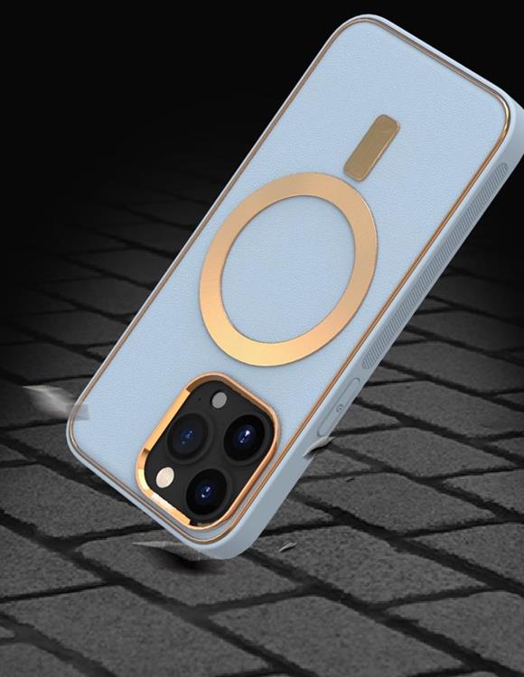 Boom of Sweden BOOM iPhone 13 Pro Skal Magsafe Läder - Peak Blå