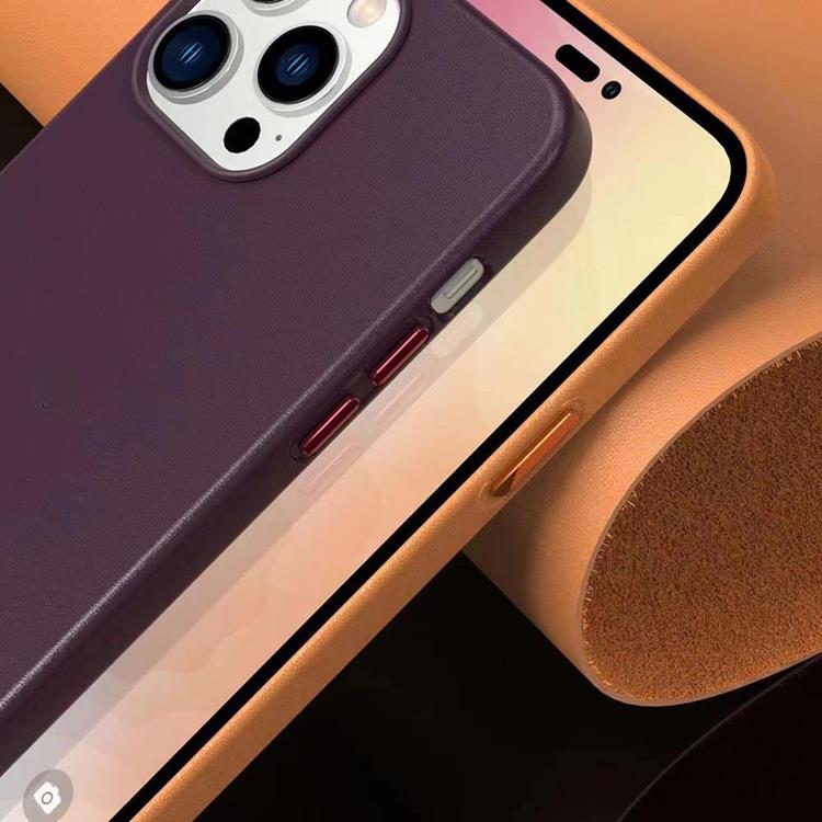 Boom of Sweden BOOM iPhone 14 Plus Skal Magsafe Äkta Läder - Maroon