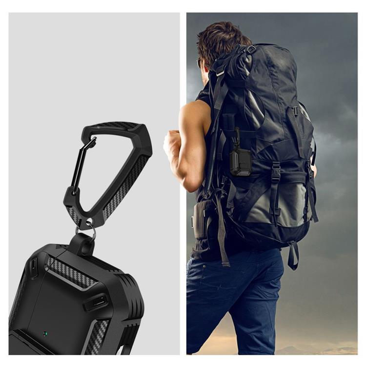 Tech-Protect Airpods Pro 1/2 Skal X-Carbo - Svart