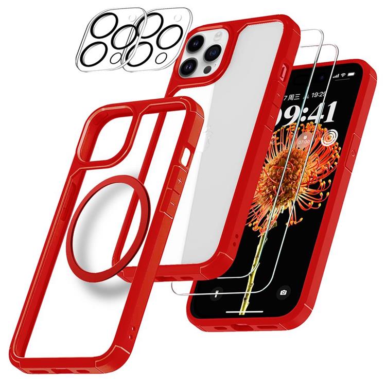 Boom of Sweden [6in1] Boom iPhone 13 Pro Skal - Kameralinsskydd - Härdat Glas - MagSafe Ring