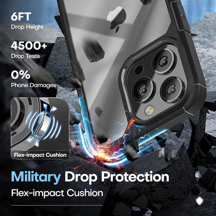 Boom of Sweden [6in1] Boom iPhone 13 Pro Skal - Kameralinsskydd - Härdat Glas - MagSafe Ring