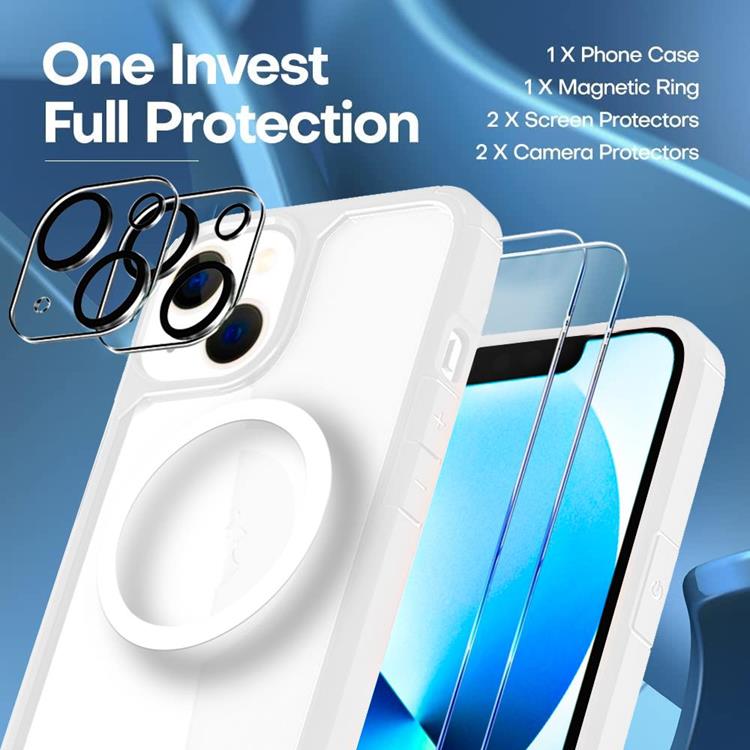 Boom of Sweden [6in1] Boom iPhone 13 Pro Skal - Kameralinsskydd - Härdat Glas - MagSafe Ring