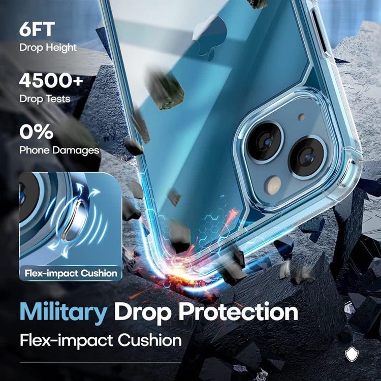 UTGATT1 [6in1] Boom iPhone 13 Skal - Linsskydd - Härdat Glas - MagSafe Ring