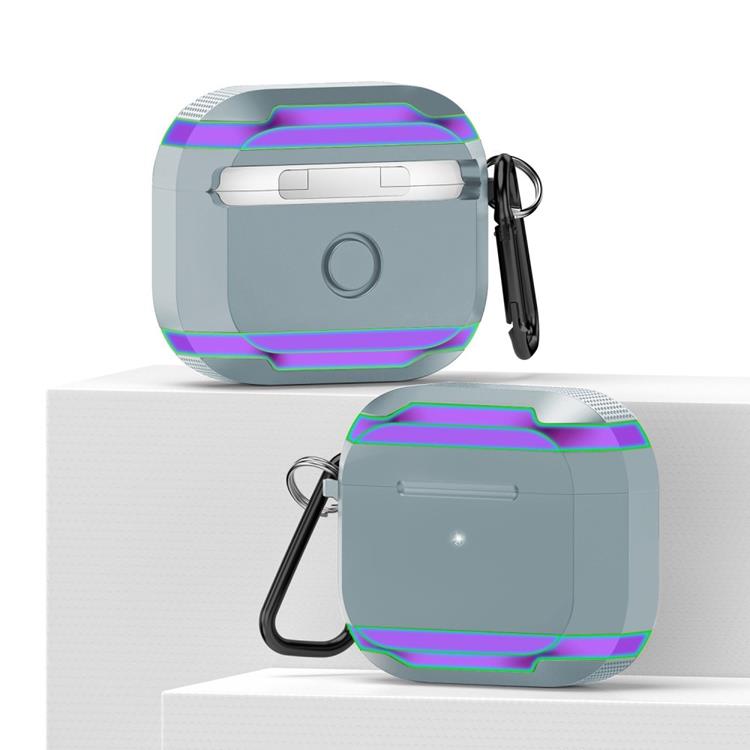 OEM AirPods Pro 2 Skal Aluminium TPU - Grå/Rosa