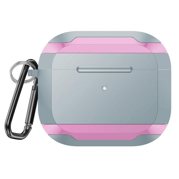 OEM AirPods Pro 2 Skal Aluminium TPU - Grå/Rosa