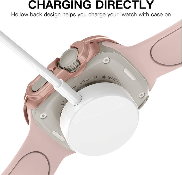 OEM Apple Watch Ultra (49mm) Skal Shockproof - Rosa Guld