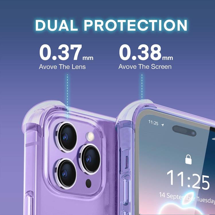 OEM Anti-drop TPU iPhone 14 Pro Skal - Transparent