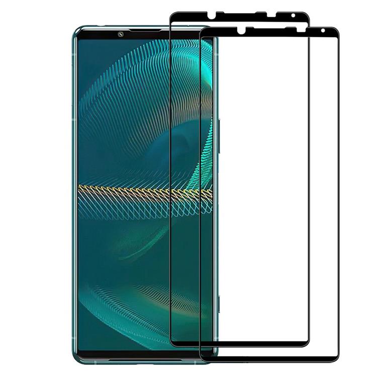 A-One Brand [2-PACK] Sony Xperia 5 IV Härdat Glas Skärmskydd HD Full Glue - Svart