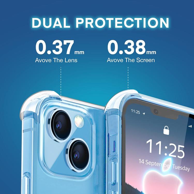 A-One Brand Anti-drop TPU iPhone 14 Plus Skal - Transparent