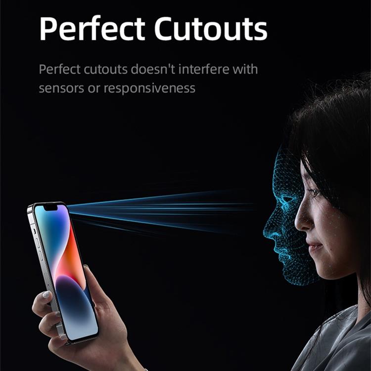 USAMS USAMS iPhone 14 Plus Härdat Glas Skärmskydd US-BH805 Full Glue HD - Clear