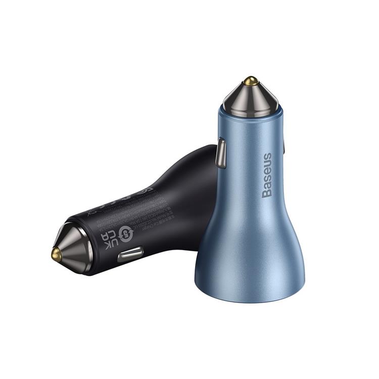 BASEUS Baseus Golden Contactor Pro USB-A Billaddare + 2x USB-C 65W - Svart