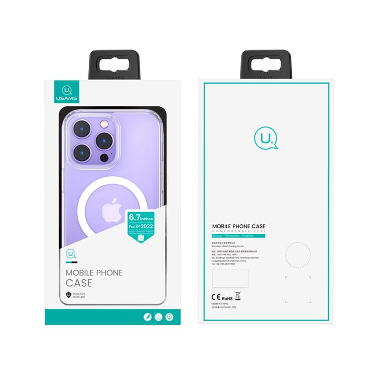 USAMS USAMS iPhone 14 Pro Max Skal Magsafe BH802 - Transparent