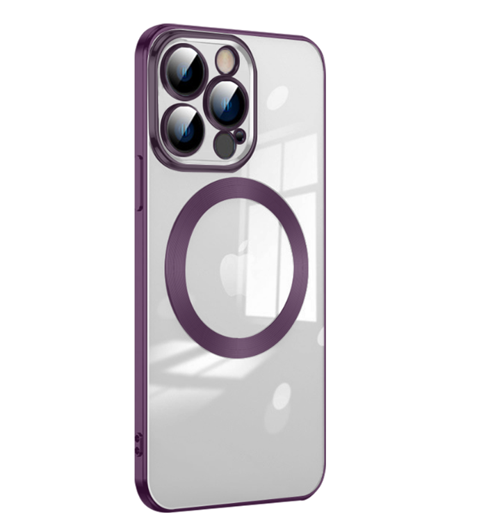 OEM iPhone 14 Pro Skal Magsafe Electroplating Magnetic - Lila