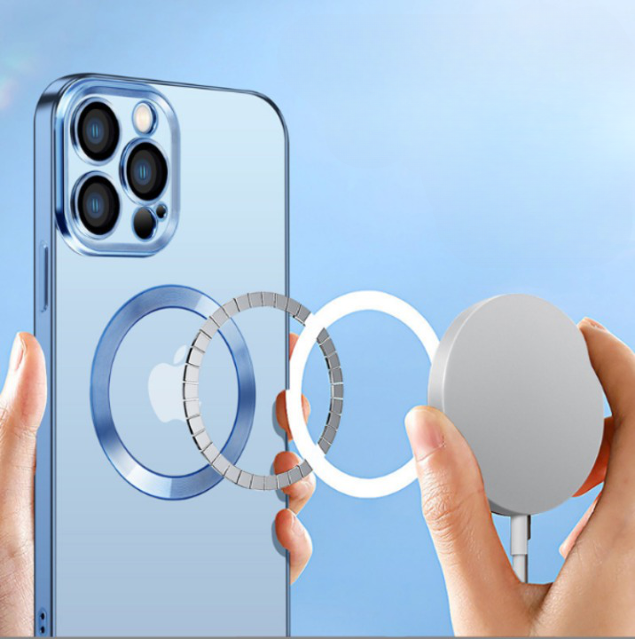 OEM iPhone 14 Pro Skal Magsafe Electroplating Magnetic - Lila