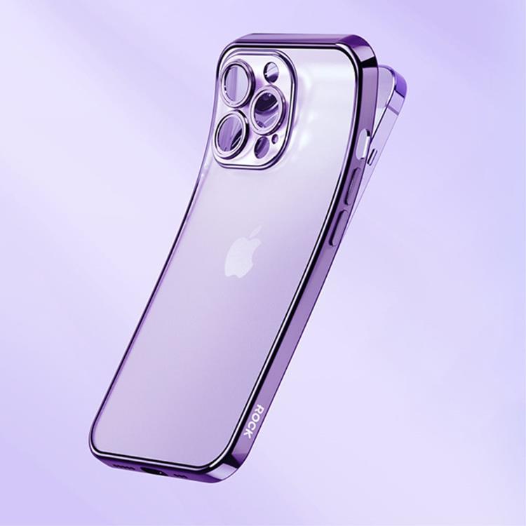 ROCK ROCK iPhone 14 Pro Skal Electroplating Matte - Lila