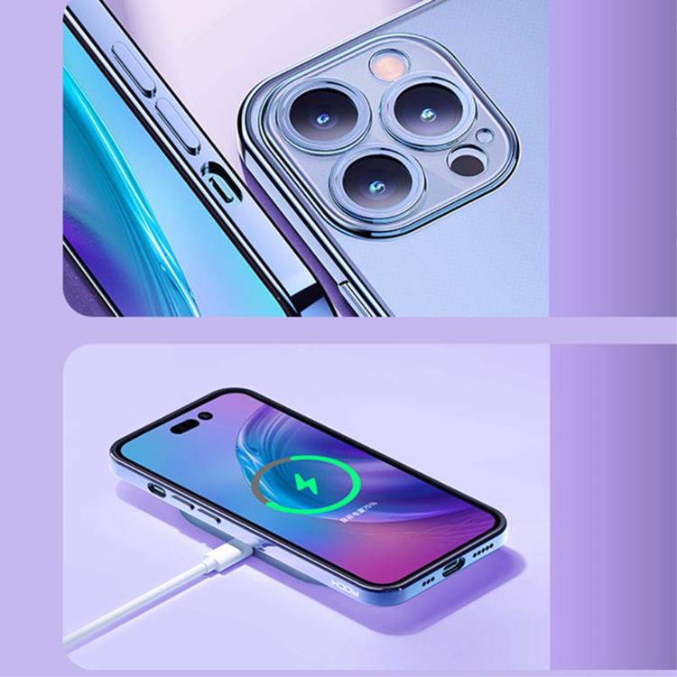 ROCK ROCK iPhone 14 Pro Skal Electroplating Matte - Lila