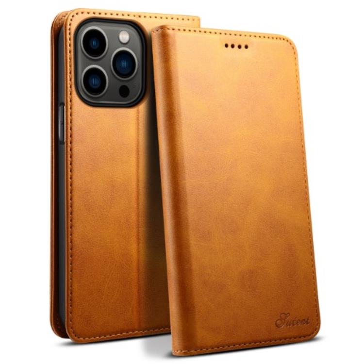 SUTENI SUTENI iPhone 14 Pro Max Plånboksfodral Textured Surface - Khaki