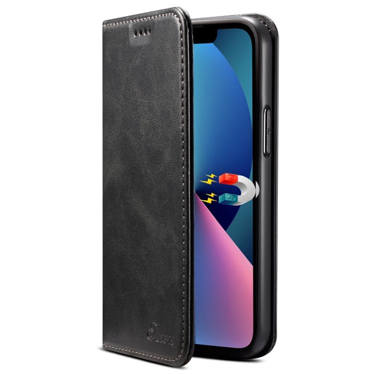 SUTENI SUTENI iPhone 14 Pro Plånboksfodral Magnetic Kickstand - Svart