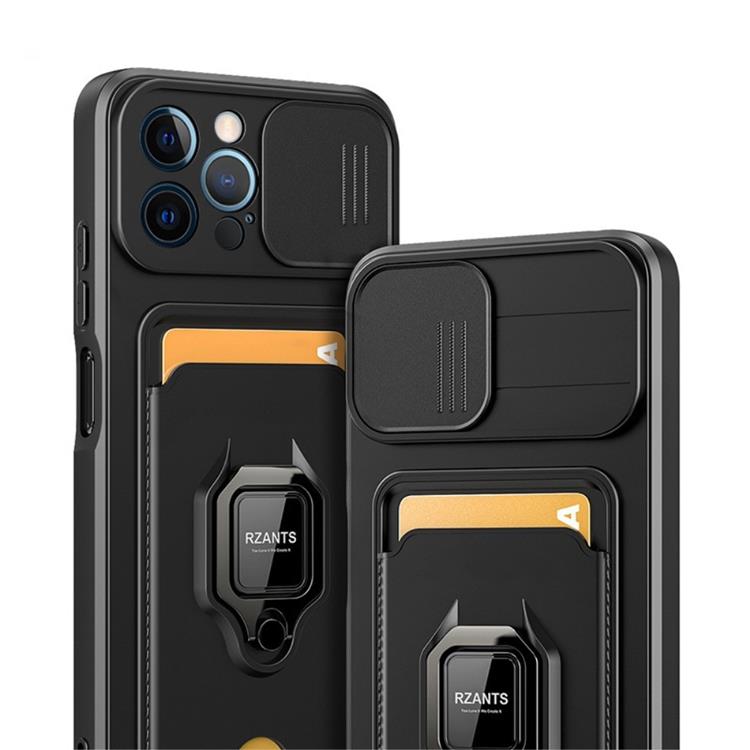 Rzants Rzants iPhone 14 Pro Skal Ring Korthållare - Blå