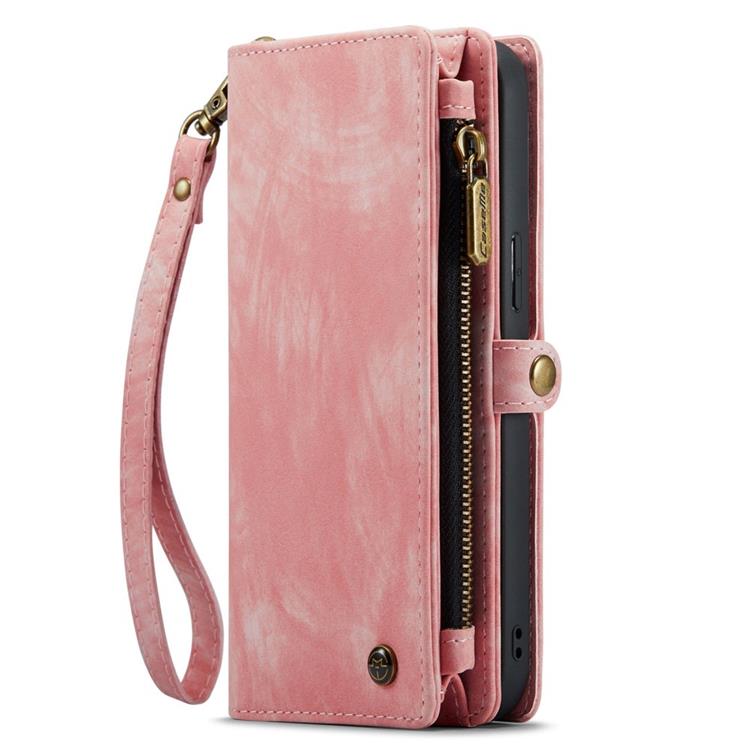 UTGATT CASEME iPhone 14 Pro Max Plånboksfodral Äkta Läder Detachable - Rosa