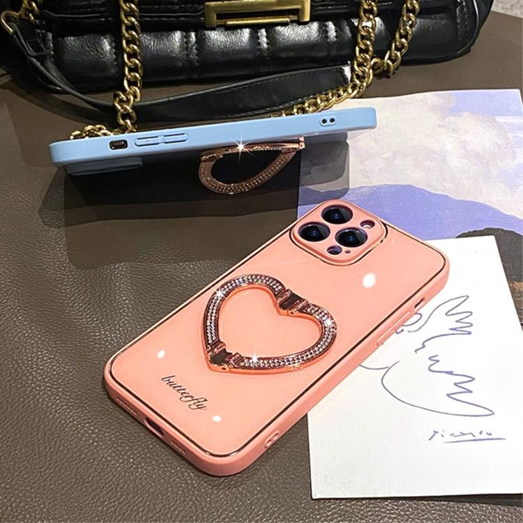 OEM iPhone 14 Pro Skal Heart Kickstand - Svart