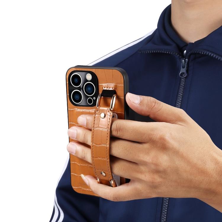 OEM iPhone 14 Pro Skal Korthållare Crocodile - Grön