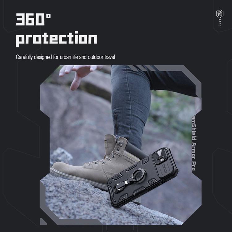 Nillkin Nillkin iPhone 14 Plus Skal Ringhållare Armor Pro - Blå