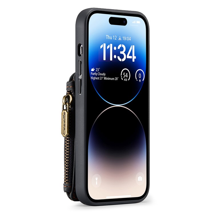 Caseme CASEME iPhone 14 Pro Max Plånboksfodral C20 Zipper Kickstand - Svart