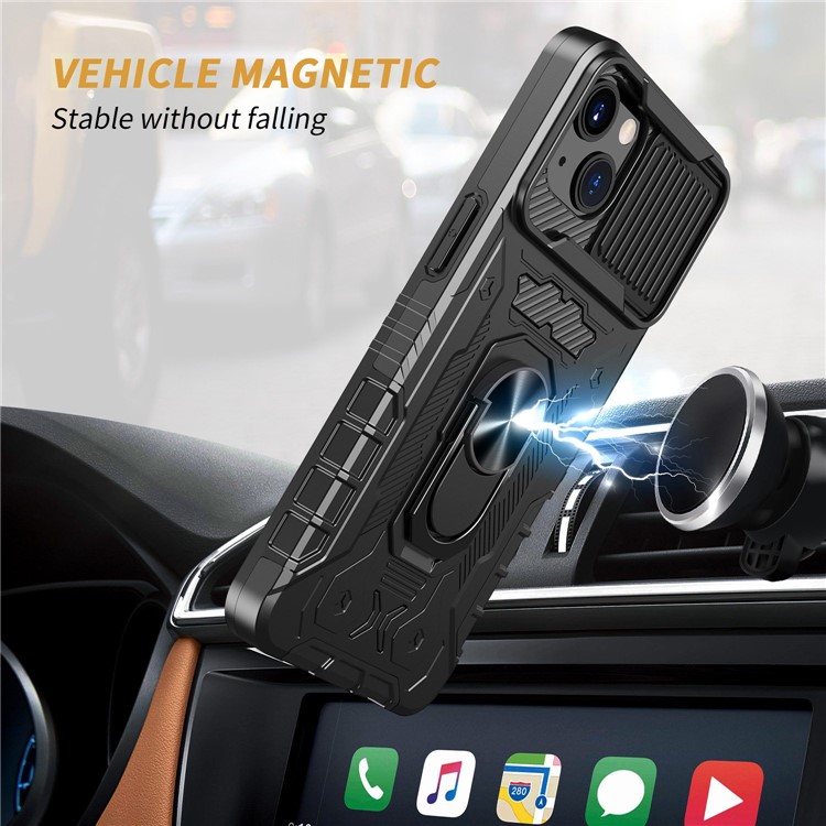 OEM iPhone 14 Plus Skal Ringhållare Kickstand - Svart