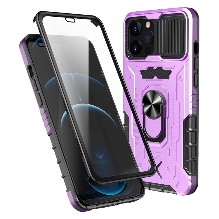 OEM iPhone 14 Pro Skal Ringhållare Kickstand - Lila