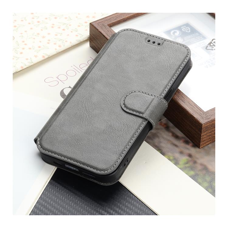 Boom of Sweden BOOM iPhone 14 Plus Plånboksfodral Calfskin - Grå