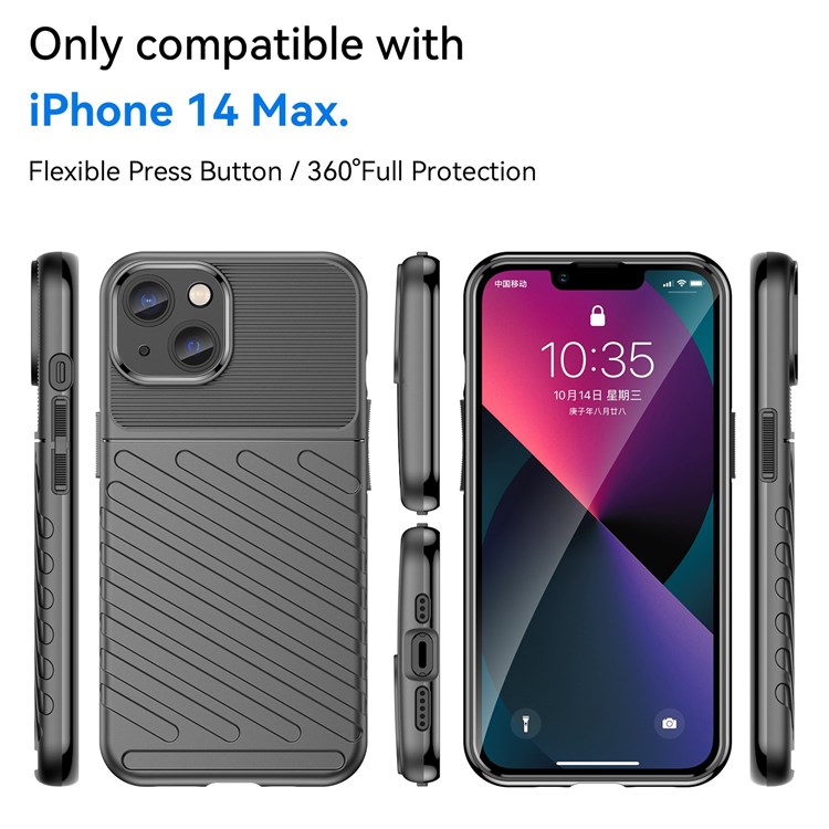 OEM iPhone 14 Plus Skal Thunder Twill - Svart