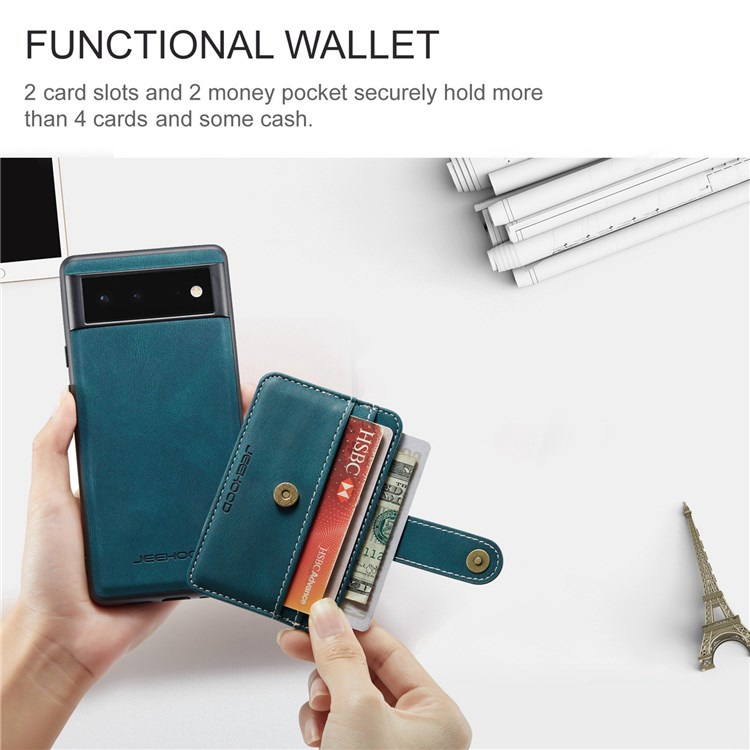 JEEHOOD JEEHOOD Google Pixel 7 Skal Korthållare RFID - Blå