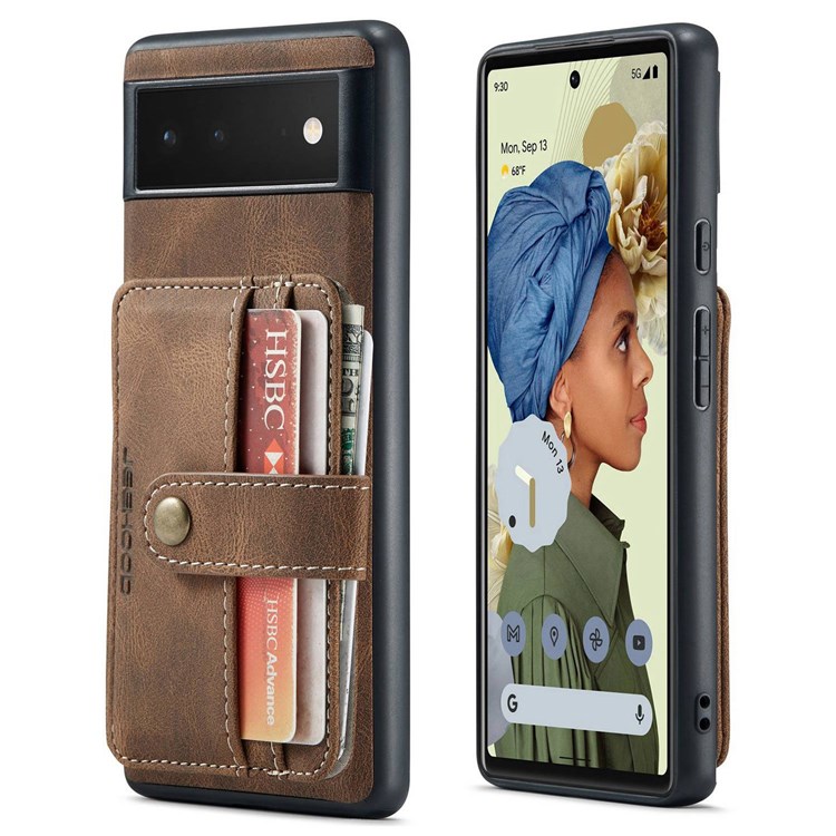 JEEHOOD JEEHOOD Google Pixel 7 Skal Korthållare RFID - Brun