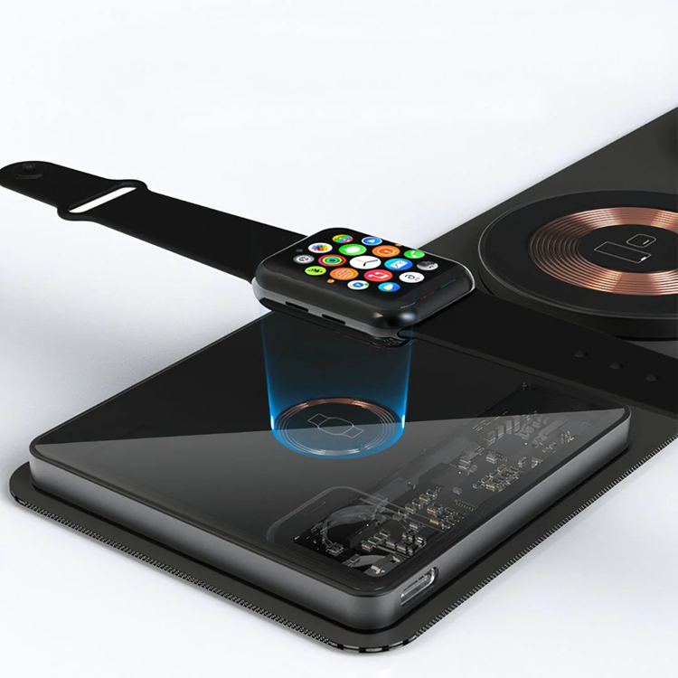 A-One Brand 3-in-1 Apple Magsafe Trådlös Reseladdare - Svart