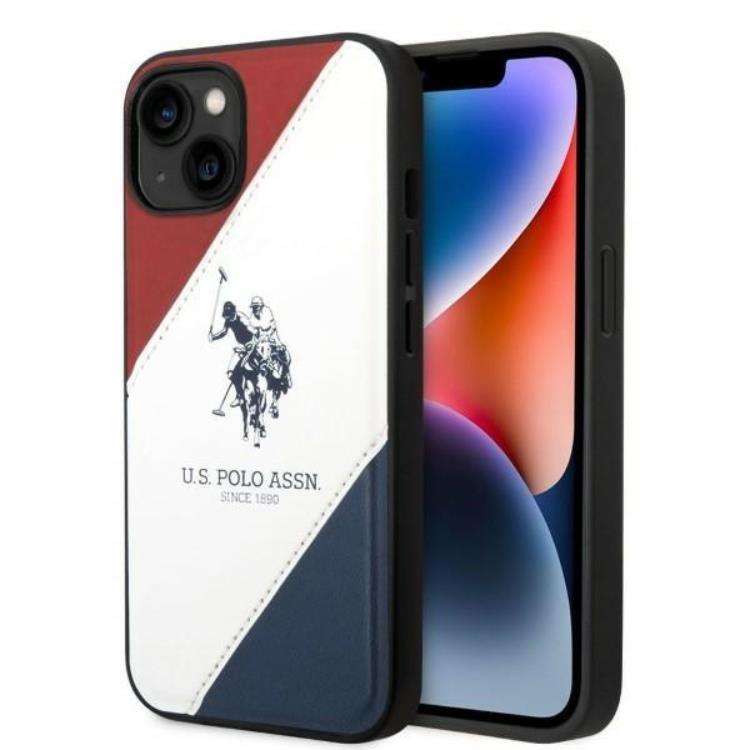 US Polo US Polo iPhone 14 Plus Skal Tricolor Embossed - Vit