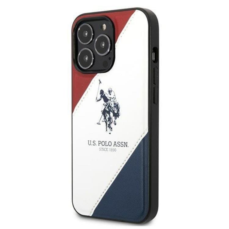US Polo US Polo iPhone 14 Pro Skal Tricolor Embossed - Vit
