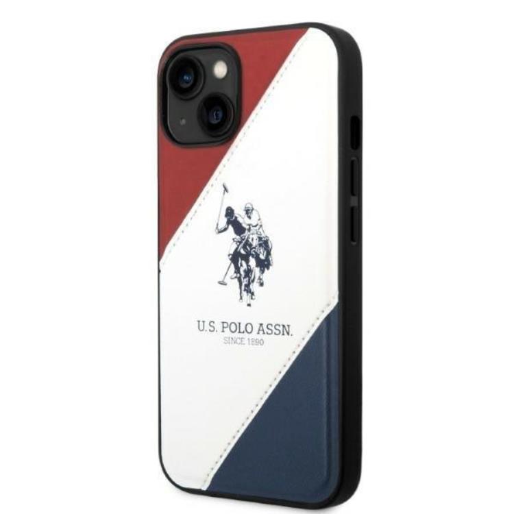 US Polo US Polo iPhone 14 Skal Tricolor Embossed - Vit