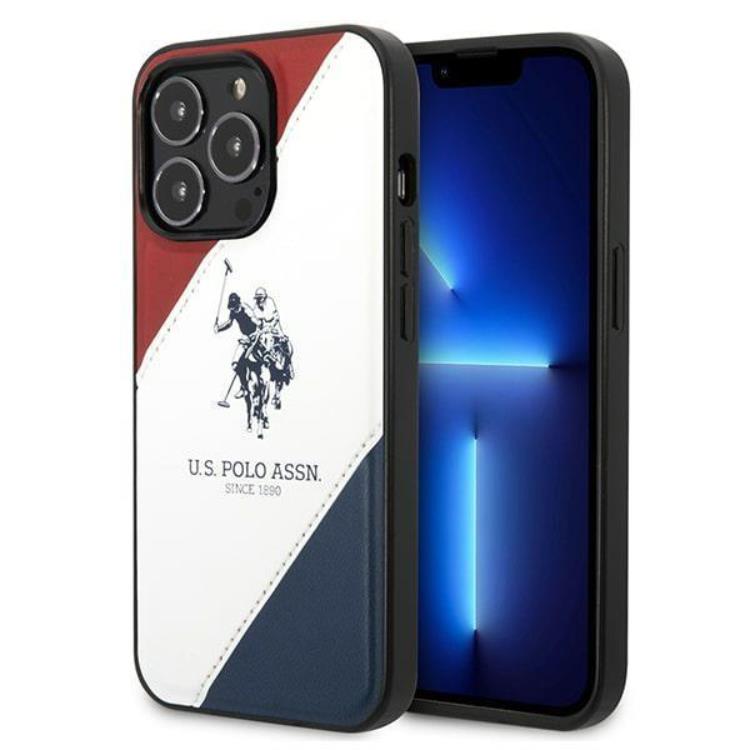 US Polo US Polo iPhone 14 Pro Max Skal Tricolor Embossed - Vit