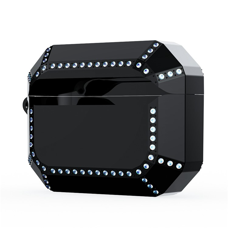 OEM Airpods Pro 2 Skal Rhinestone Shockproof - Solid Svart