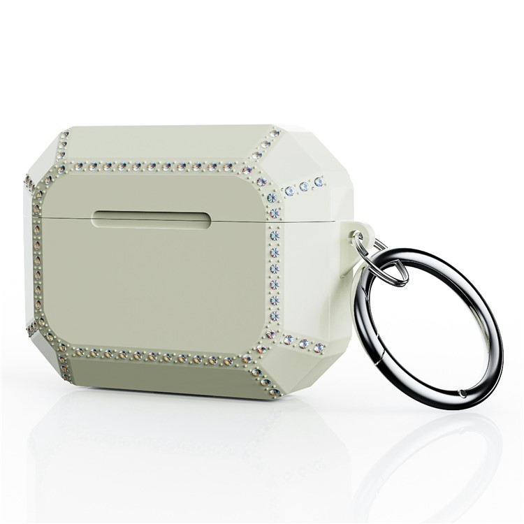 OEM Airpods Pro 2 Skal Rhinestone Shockproof - Solid Vit