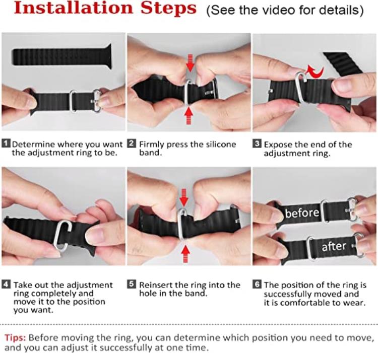 UTGATT Apple Watch 4/5/6/7/8/SE Band (38/40/41mm) Ocean - Orange