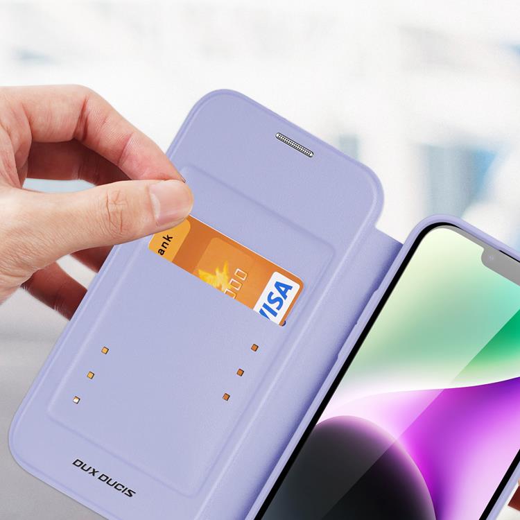 Dux Ducis Dux Ducis iPhone 14 Plånboksfodral Magsafe Skin X Pro - Lila