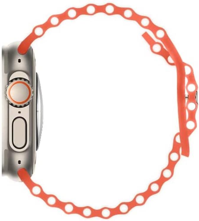 OEM Apple Watch 4/5/6/7/8/SE (38/40/41mm) Silikon Ocean Band - Orange