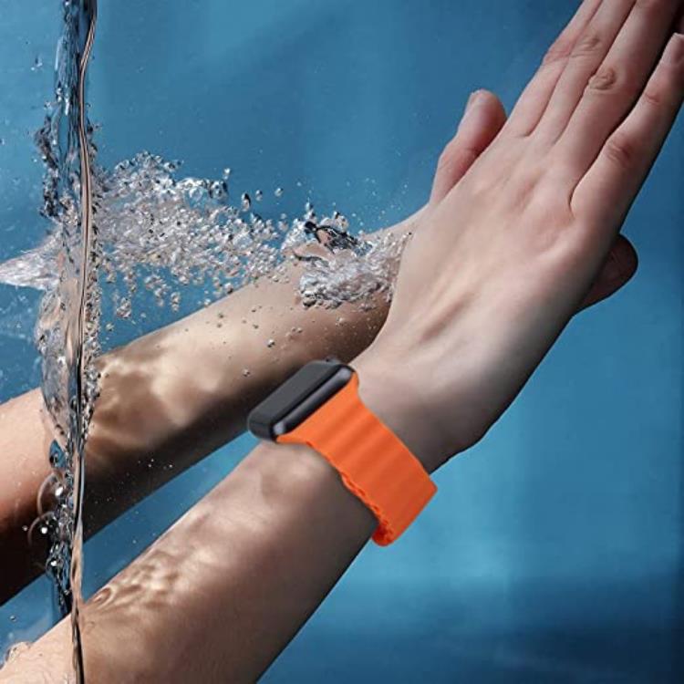 OEM Apple Watch 4/5/6/7/8/SE (38/40/41mm) Silikon Ocean Band - Orange