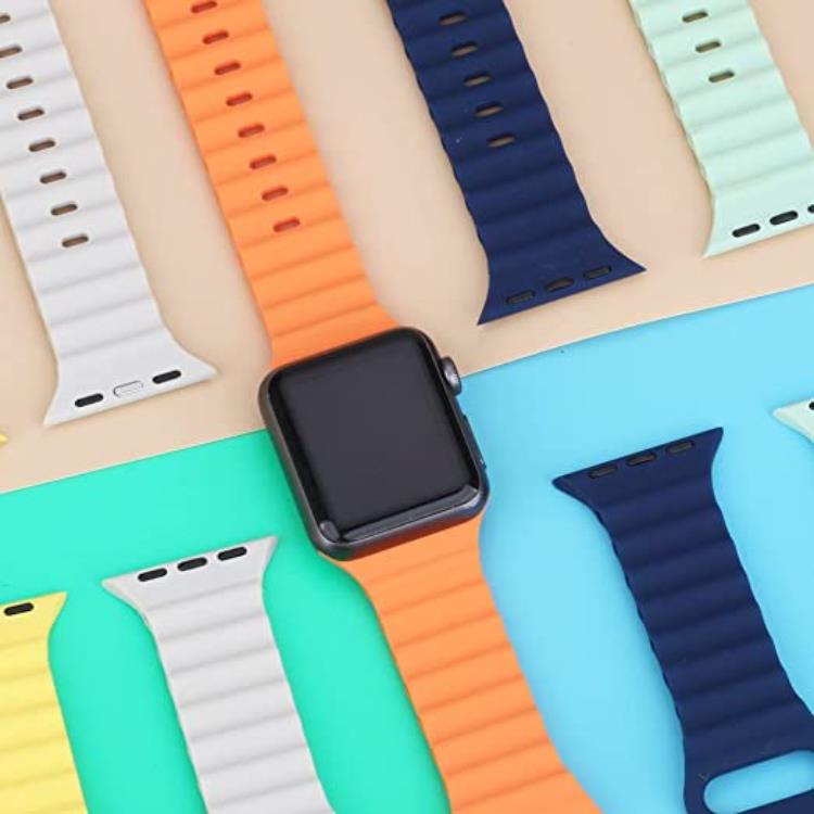 OEM Apple Watch 4/5/6/7/8/SE (38/40/41mm) Silikon Ocean Band - Orange