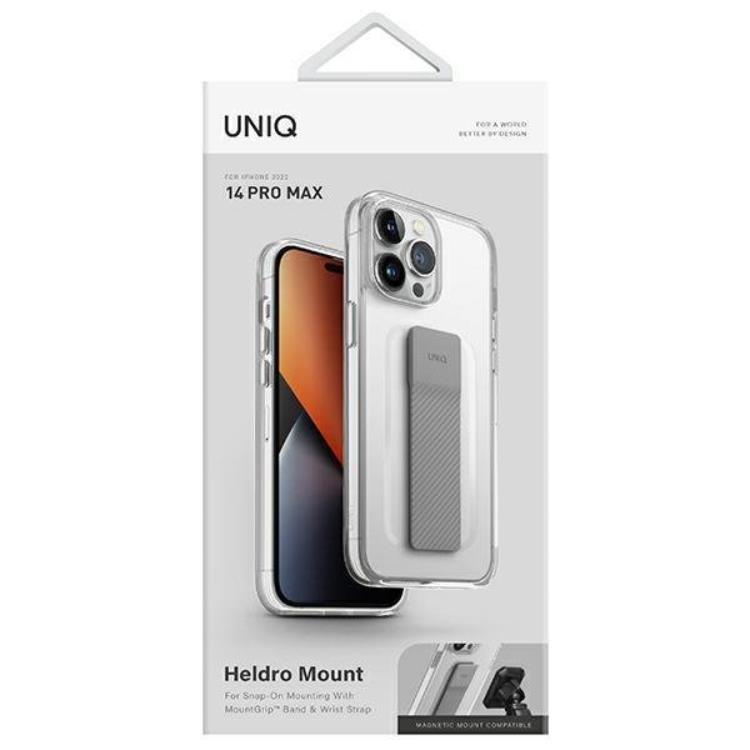UNIQ UNIQ iPhone 14 Pro Max Skal Heldro Mount - Transparent/Lucent Clear